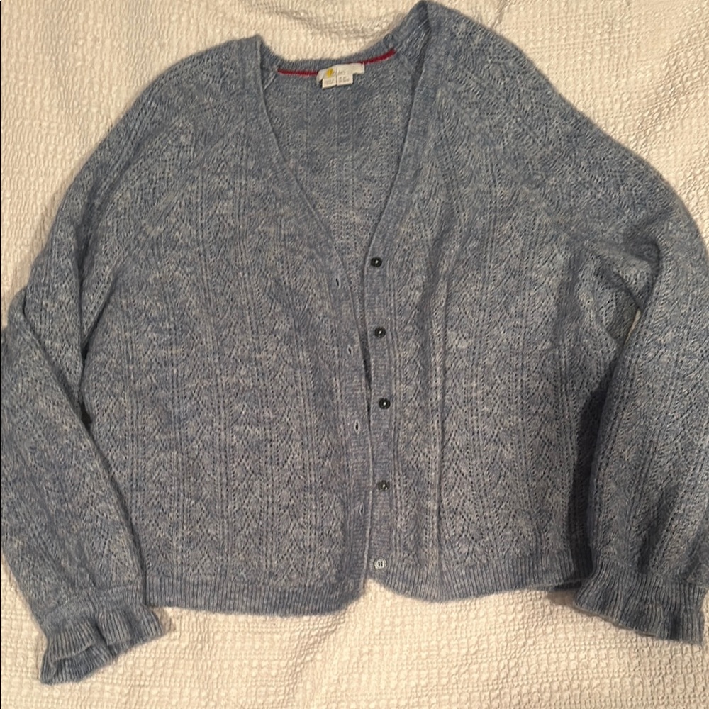Cozy Blue Knit Cardigan